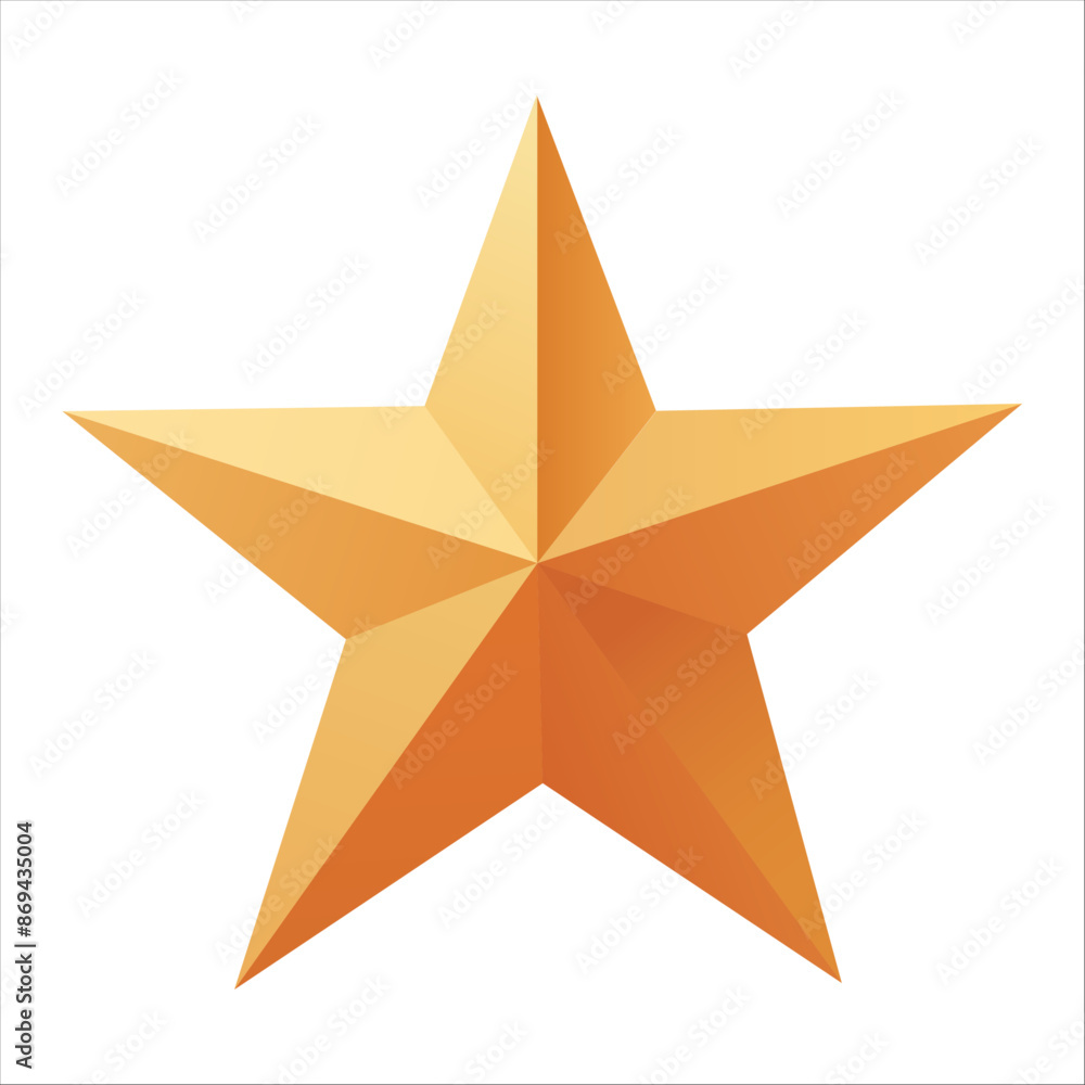 Obraz premium Golden Star Icon. vector illustration