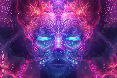 Obraz Psychedelic Trance poster concept