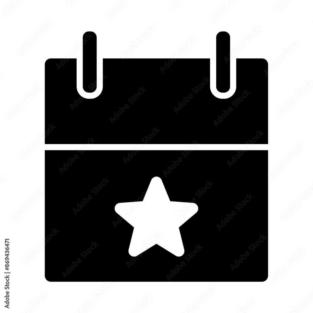 favorite day icon, silhouette vector isolated on white background. simple and modern design favorite day icon, silhouette vector isolated on white background. simple and modern design