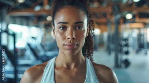 Fit young woman in sporty attire at the gym Free Download Fit young woman in sporty attire at the gym - GFXLoad