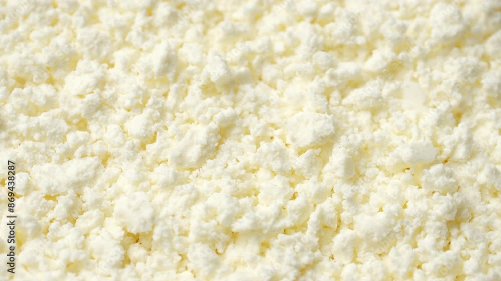 Zoom frame Heap of soft ricotta cheese, rotation Zoom frame Heap of soft ricotta cheese, rotation