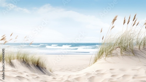 Fototapeta Naklejka Na Ścianę i Meble -  Beach landscape outdoors horizon.