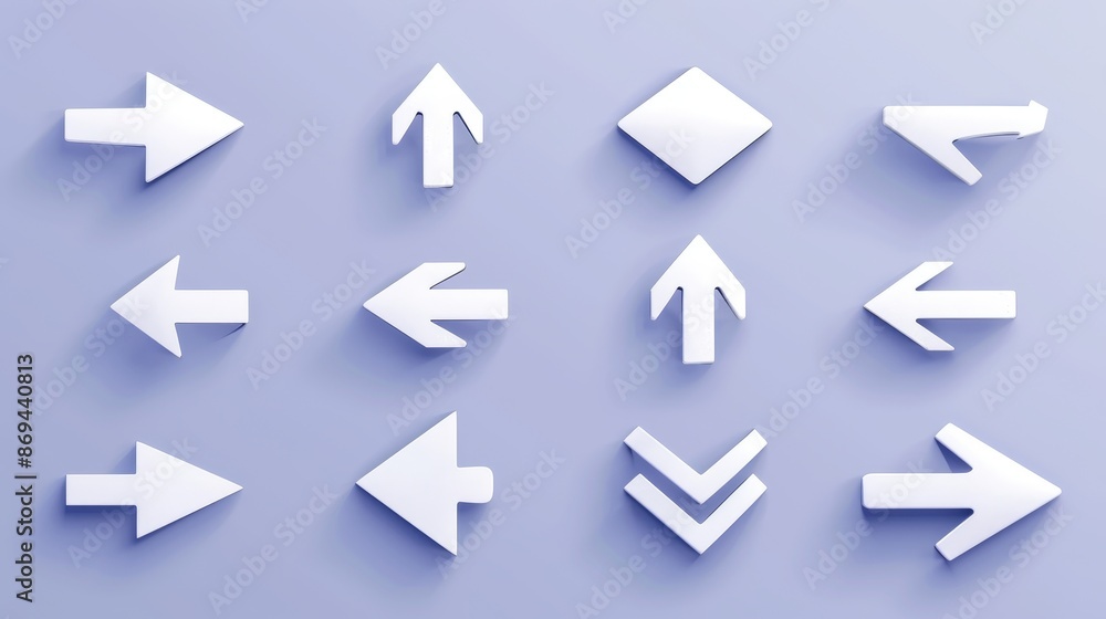 Modern white and transparent cursor icon set. Computer mouse button for next or back direction on the website. Simple business symbol set. Modern white and transparent cursor icon set. Computer mouse button for next or back direction on the website. Simple business symbol set.