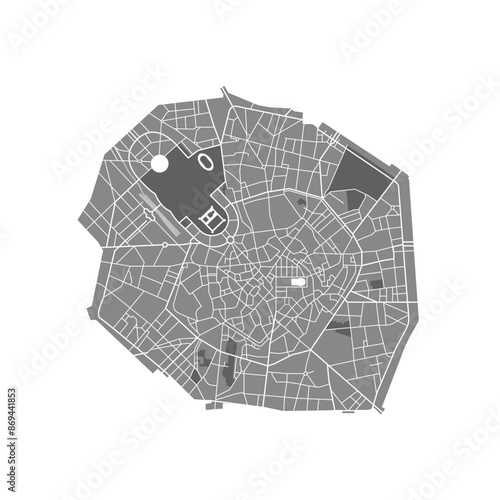 Milan, vector city map