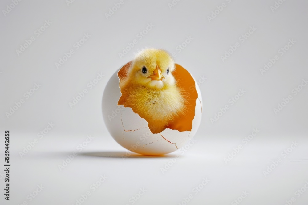 A delicate chick emerges from a cracked egg, symbolizing growth and new life on World Egg Day. The illustration is a heartwarming representation of potential and possibility. A delicate chick emerges from a cracked egg, symbolizing growth and new life on World Egg Day. The illustration is a heartwarming representation of potential and possibility.