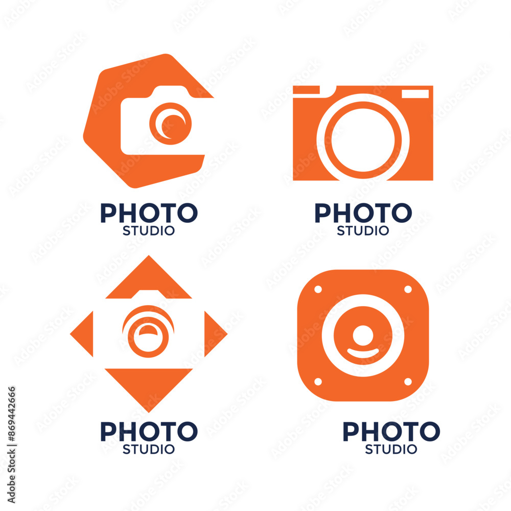 photography camera logo vector badges and labels set design photography camera logo vector badges and labels set design