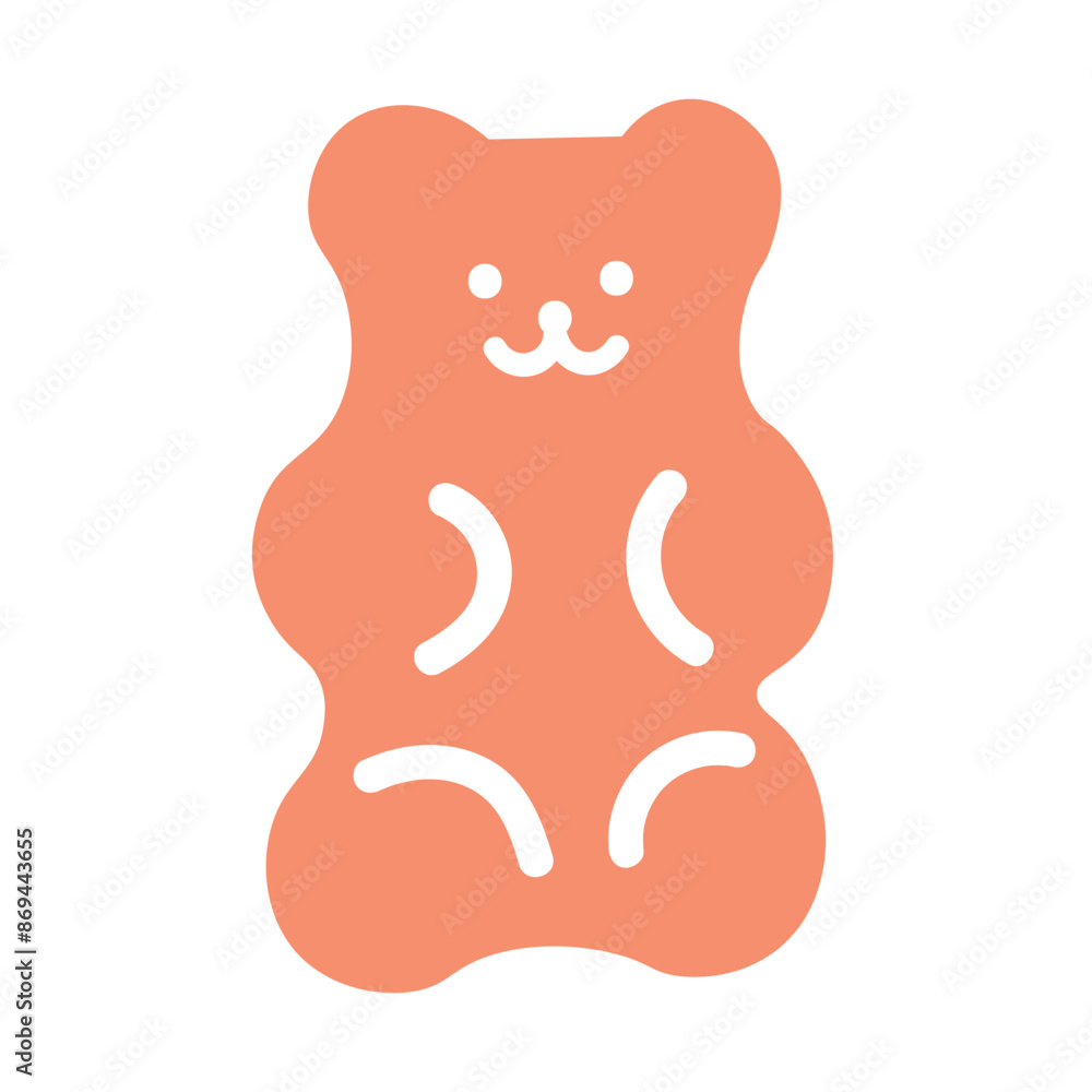 Cute Orange Jelly Bear Icon Set for Digital Design | Vector Illustration Cute Orange Jelly Bear Icon Set for Digital Design | Vector Illustration