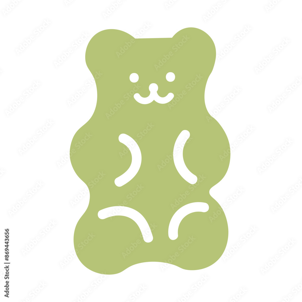 Cute Green Jelly Bear Icon Set for Digital Design | Vector Illustration Cute Green Jelly Bear Icon Set for Digital Design | Vector Illustration
