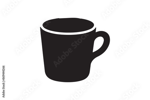Coffee Mug Silhouette Design Vector Illustration Clipart Eps