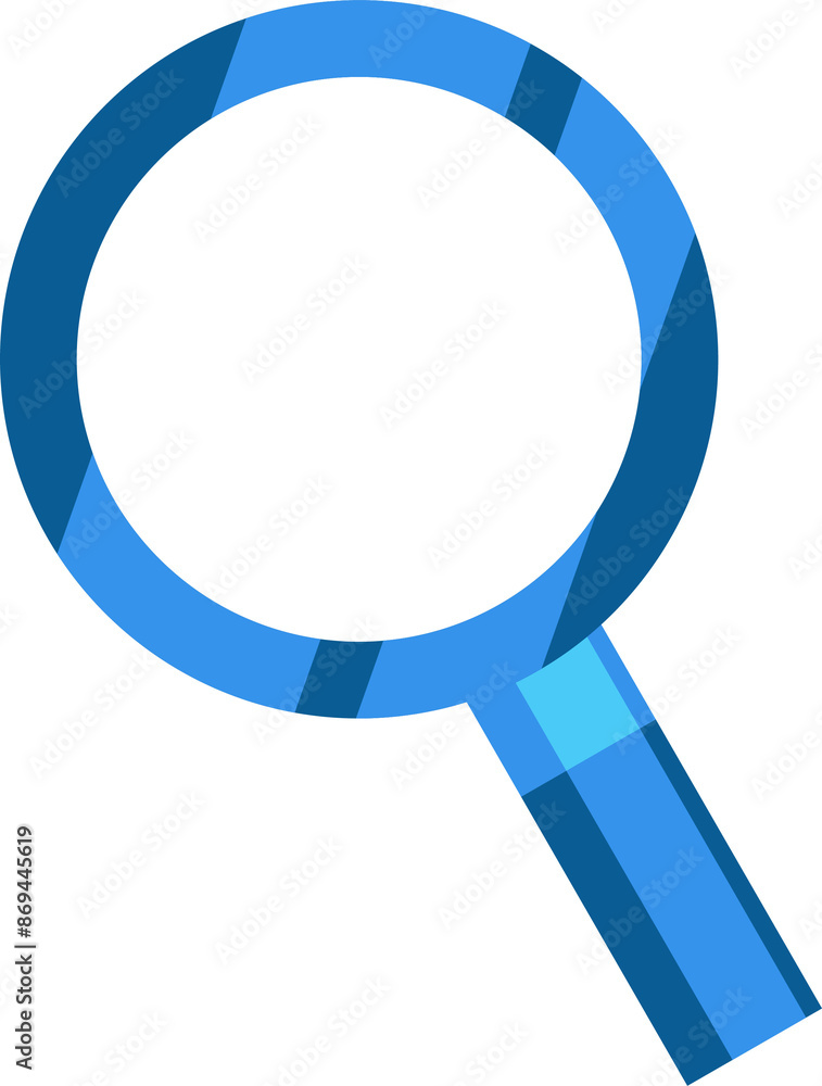 Flat Magnifying Glass Illustration Flat Magnifying Glass Illustration