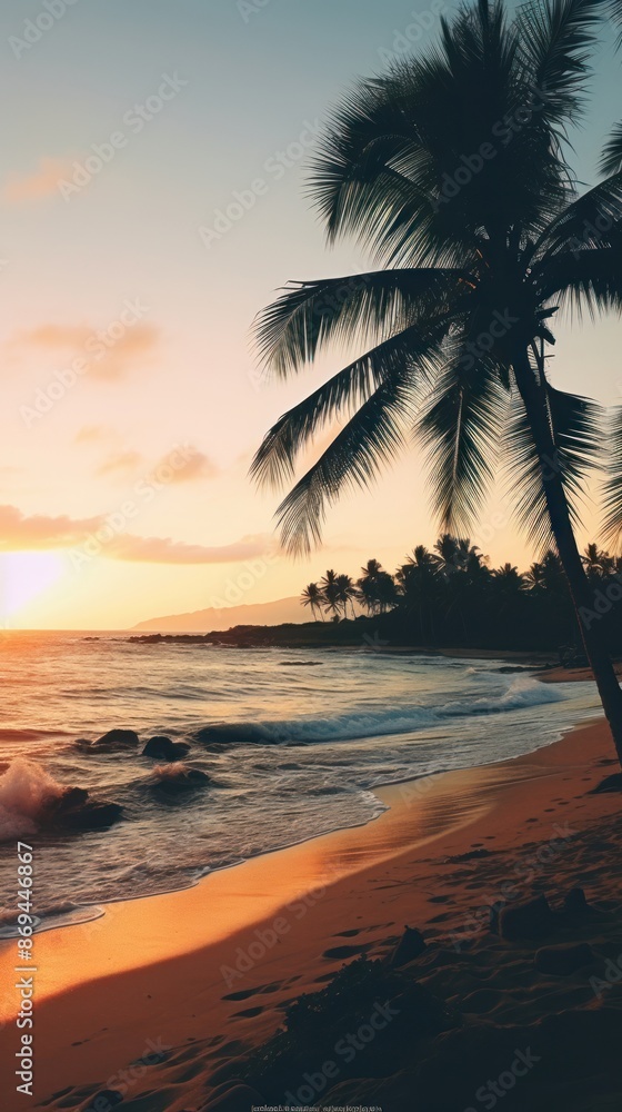 Fototapeta premium Beach wallpaper shoreline arecaceae outdoors.