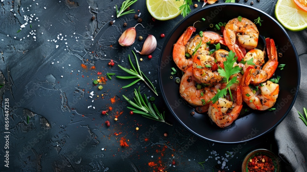 Shrimp With Garlic And Herbs, A Flavorful Seafood Dish Shrimp With Garlic And Herbs, A Flavorful Seafood Dish