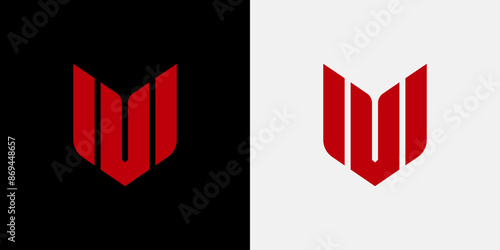 Modern letter M letter U letter V masculine sport apparel