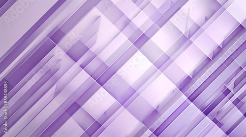Purple geometric abstract background, diagonal lines and transparent rectangles in lavender and violet shades