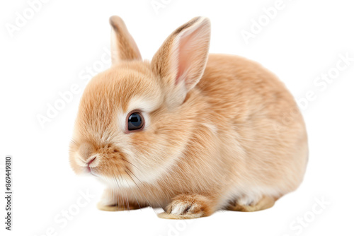 rabbit sitting isolated on white background