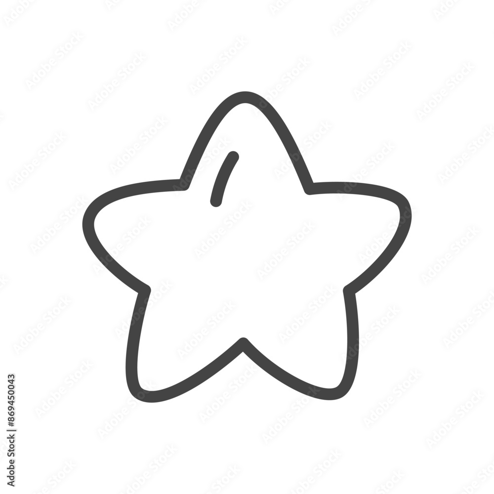 Cute star icon. Hand drawn monochrome illustration isolated on a white background. Kawaii sticker. Vector 10 EPS. Cute star icon. Hand drawn monochrome illustration isolated on a white background. Kawaii sticker. Vector 10 EPS.