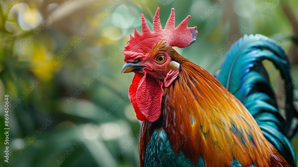 Close-up of a Vibrant Rooster Close-up of a Vibrant Rooster
