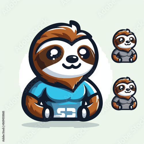 Cute sloth vector design Art