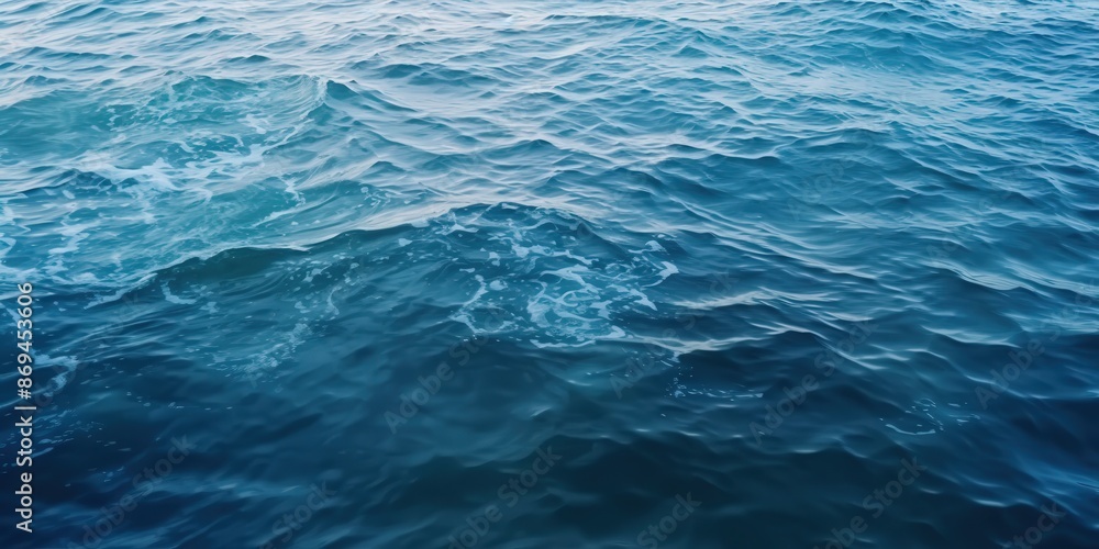 Blue Ocean Waves,A dark blue sea with ripples Blue Ocean Waves,A dark blue sea with ripples