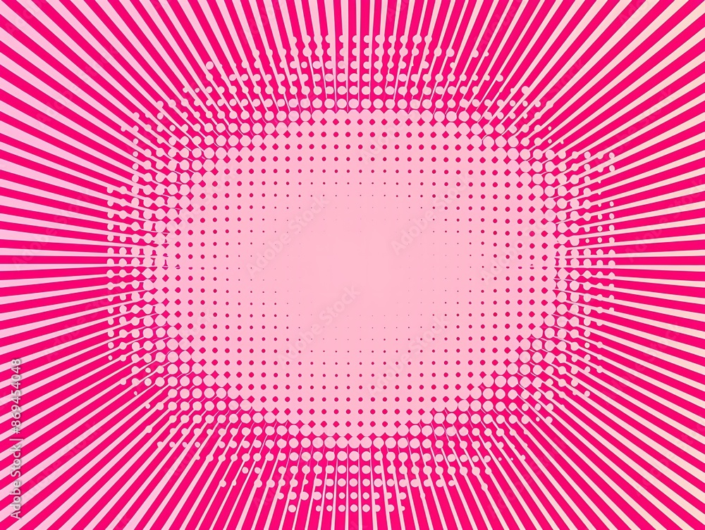 Baby pink pop art background in retro comic style with halftone dots design, vector illustration eps10