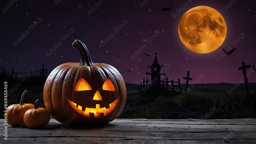 halloween table old wooden plank with orange pumpkin halloween table old wooden plank with orange pumpkin