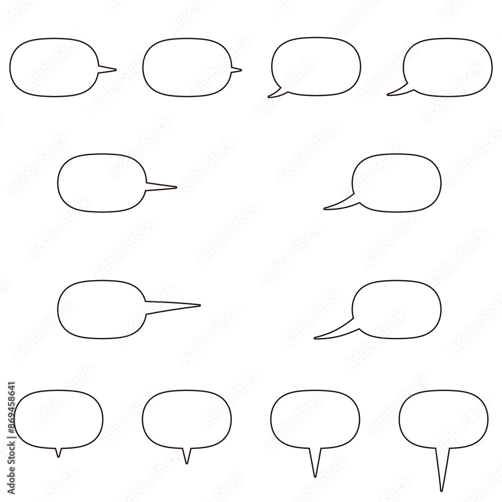 Fototapeta premium 12種類 ふきだし