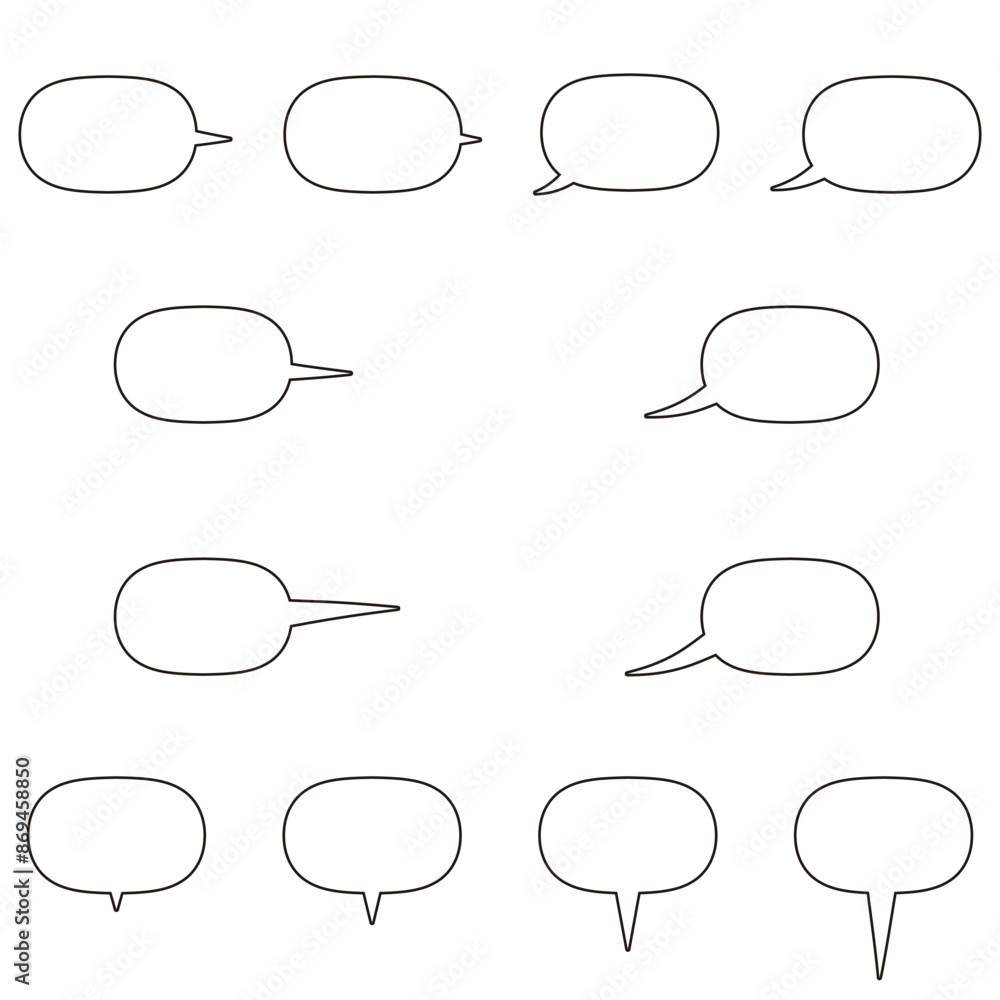 Fototapeta premium 12種類 ふきだし