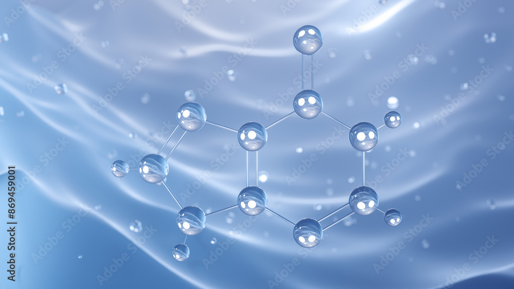 Hypoxanthine Molecular Structure 3d Model Molecule Purine Derivative 