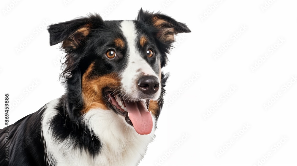 purebred Border Collie dog isolated over white background purebred Border Collie dog isolated over white background