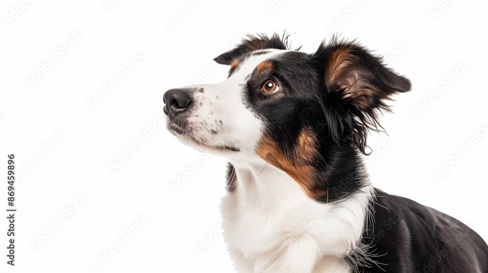 Fototapeta premium purebred Border Collie dog isolated over white background
