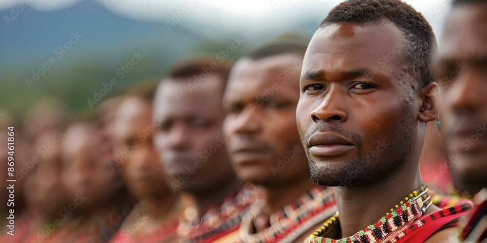 Swazi Men In Traditional Attire Engage In Cultural Ceremony In Eswatini 