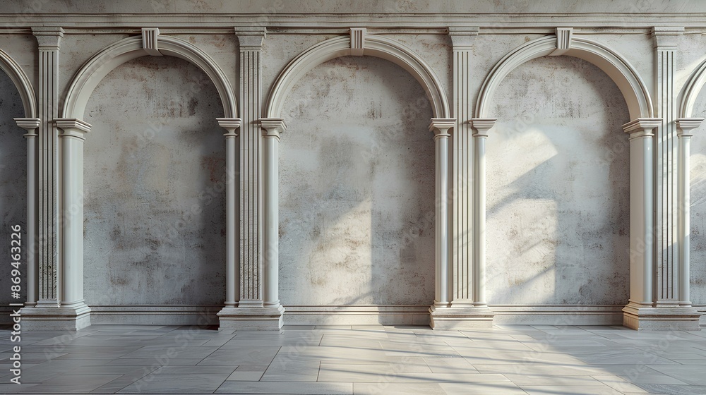 Fototapeta premium Elegant Arched Wall in Modern French Style