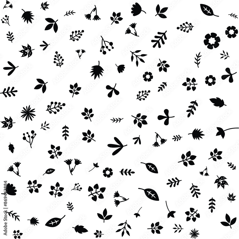 Minimalist botanical pattern Minimalist botanical pattern