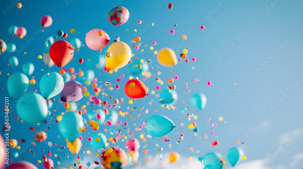 Balloons rising gently against a clear sky, their bright colors standing out vividly in the sunlight. With each balloon carrying hopes and dreams. Balloons rising gently against a clear sky, their bright colors standing out vividly in the sunlight. With each balloon carrying hopes and dreams.