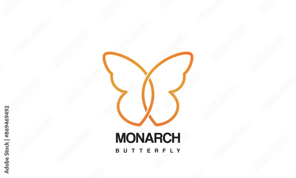 Monarch butterfly logo design, butterfly logo with minimalist design,Luxury butterfly logo. Monarch butterfly logo design, butterfly logo with minimalist design,Luxury butterfly logo.