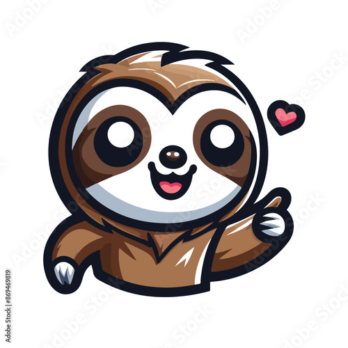 Cute sloth vector design Art
