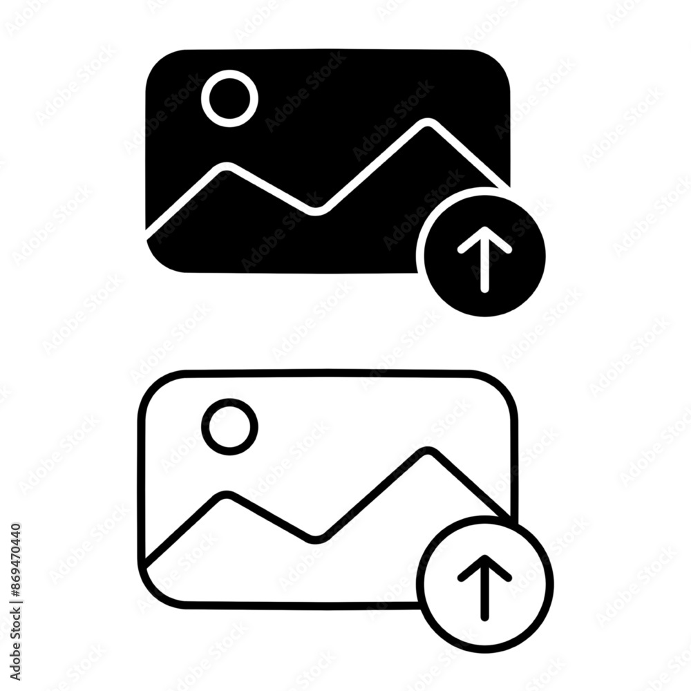 simple vector icon upload photo editable. isolated on white background. simple vector icon upload photo editable. isolated on white background.