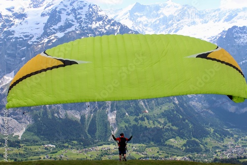 paragliding in the mountains