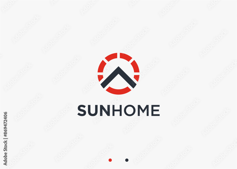 sun house logo design vector silhouette illustration sun house logo design vector silhouette illustration