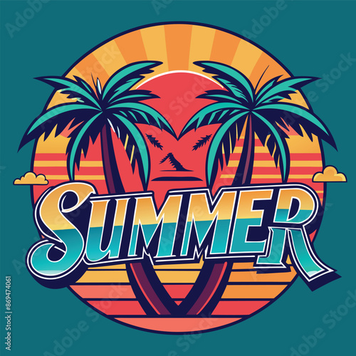 summer holiday background. Ai generate 