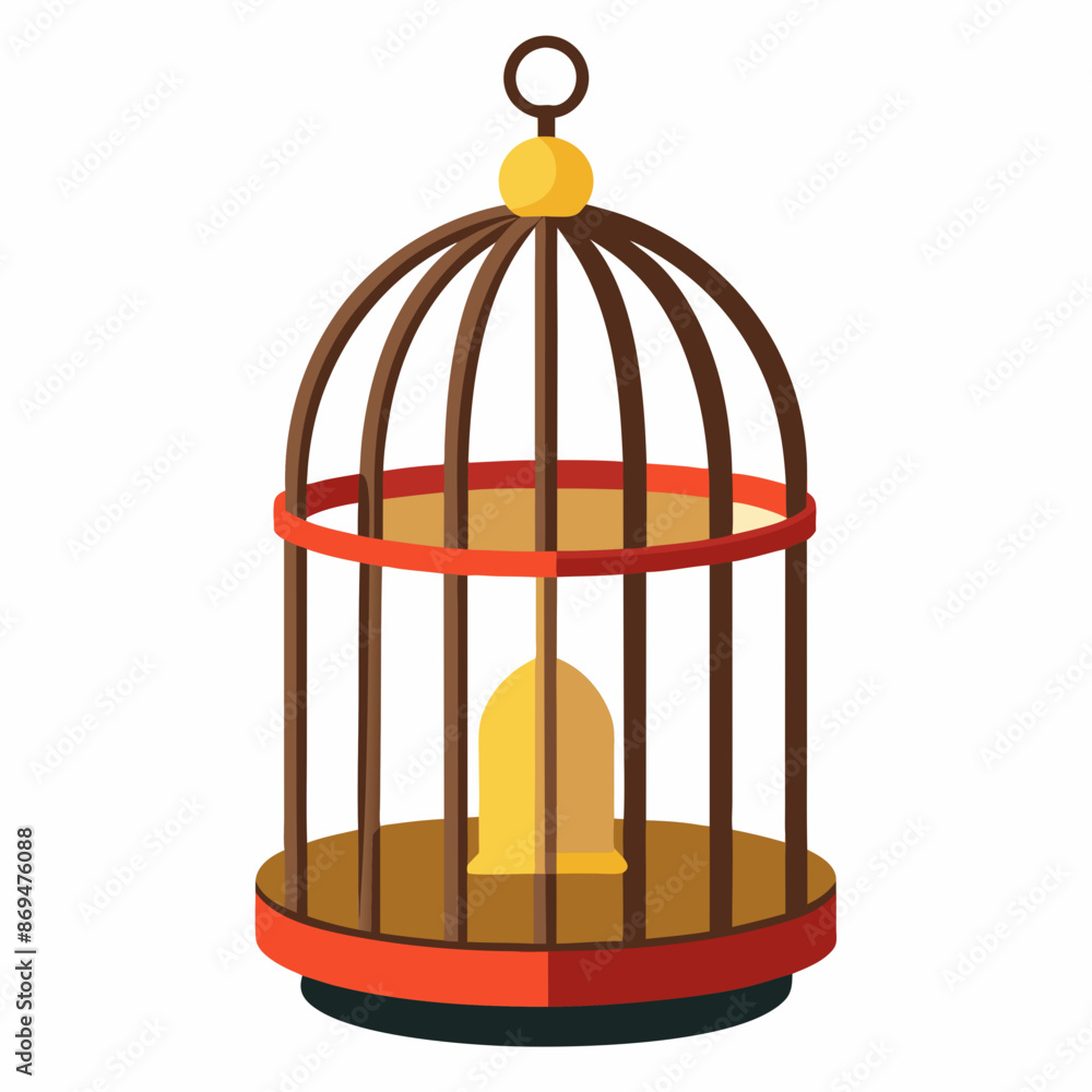 Silhouette of birdcage vector illustration Silhouette of birdcage vector illustration