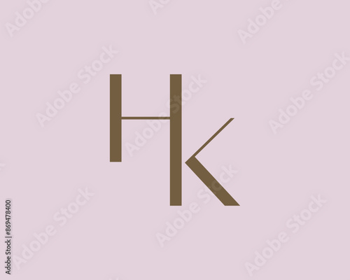 HK letter logo icon design. Classic style luxury initials monogram.
