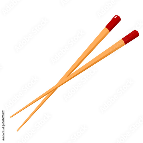 chopsticks on a white background