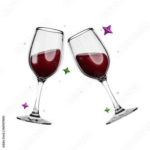 cheers 3D illustration