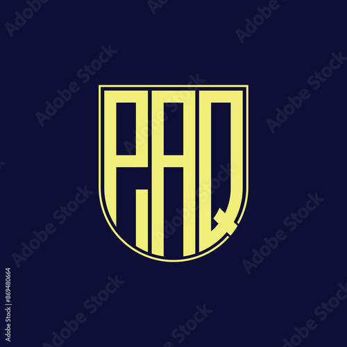 paq letter logo design photo