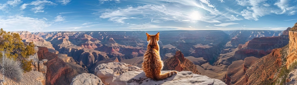 A kitten at the Grand Canyon, USA, photorealistic style, vast and detailed A kitten at the Grand Canyon, USA, photorealistic style, vast and detailed