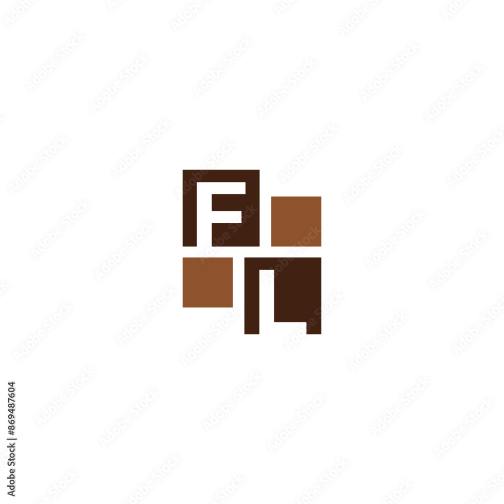 Obraz premium Simple initial letter FL logo concept design template