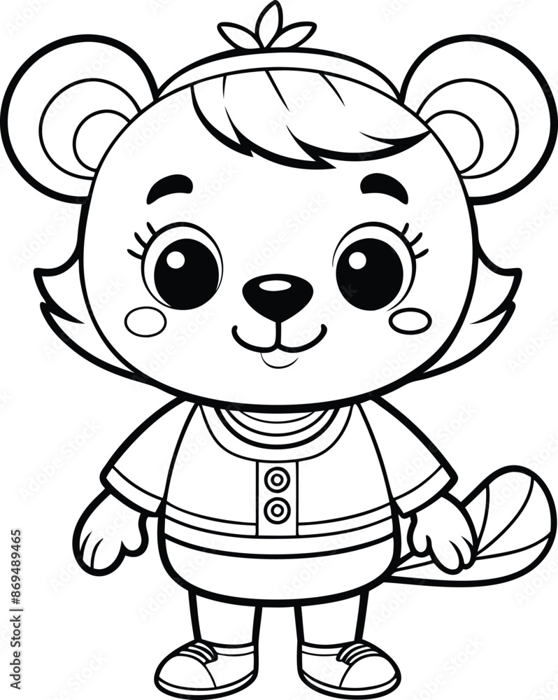 kid coloring page line art illustration black and white kid coloring page line art illustration black and white