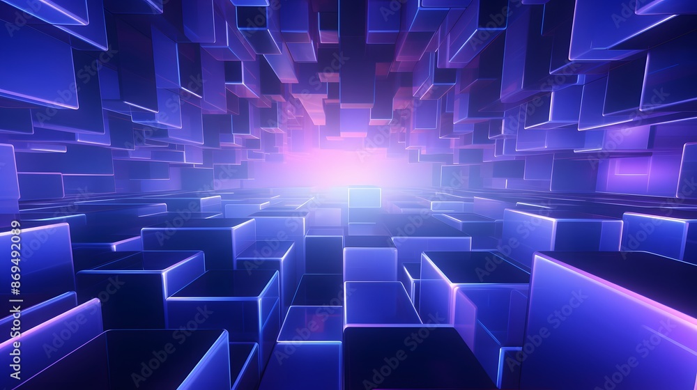 3d rendering of purple and blue abstract geometric background. Scene for advertising, technology, showcase, banner, game, sport, cosmetic, business, metaverse. Sci-Fi Illustration. Product display 3d rendering of purple and blue abstract geometric background. Scene for advertising, technology, showcase, banner, game, sport, cosmetic, business, metaverse. Sci-Fi Illustration. Product display