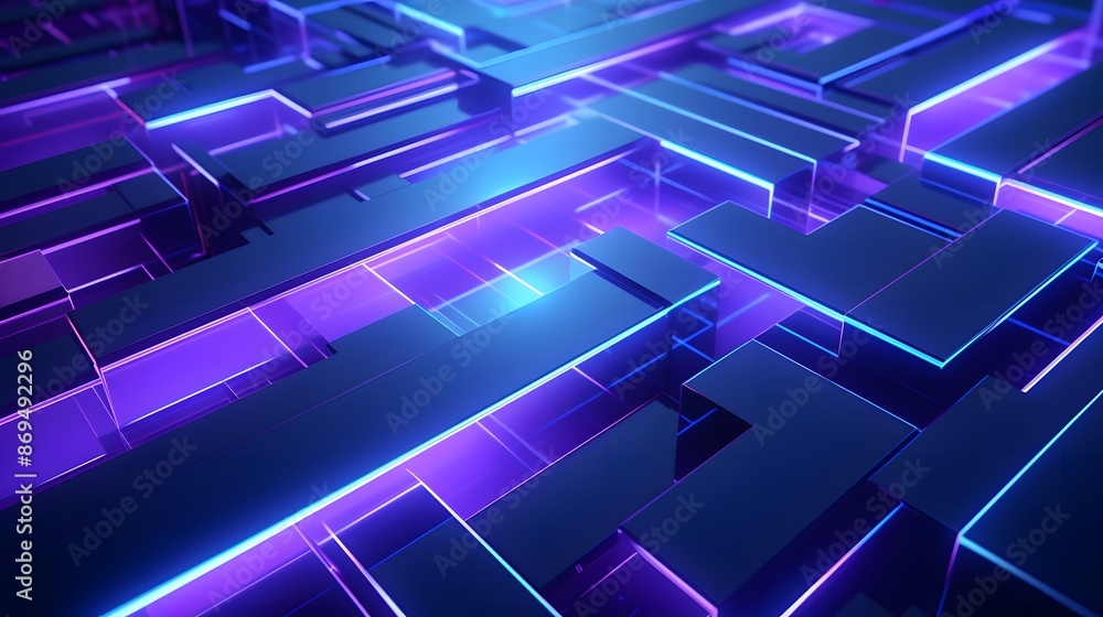 3d rendering of purple and blue abstract geometric background. Scene for advertising, technology, showcase, banner, game, sport, cosmetic, business, metaverse. Sci-Fi Illustration. Product display 3d rendering of purple and blue abstract geometric background. Scene for advertising, technology, showcase, banner, game, sport, cosmetic, business, metaverse. Sci-Fi Illustration. Product display